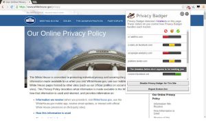 Extension Chome Privacy Badger